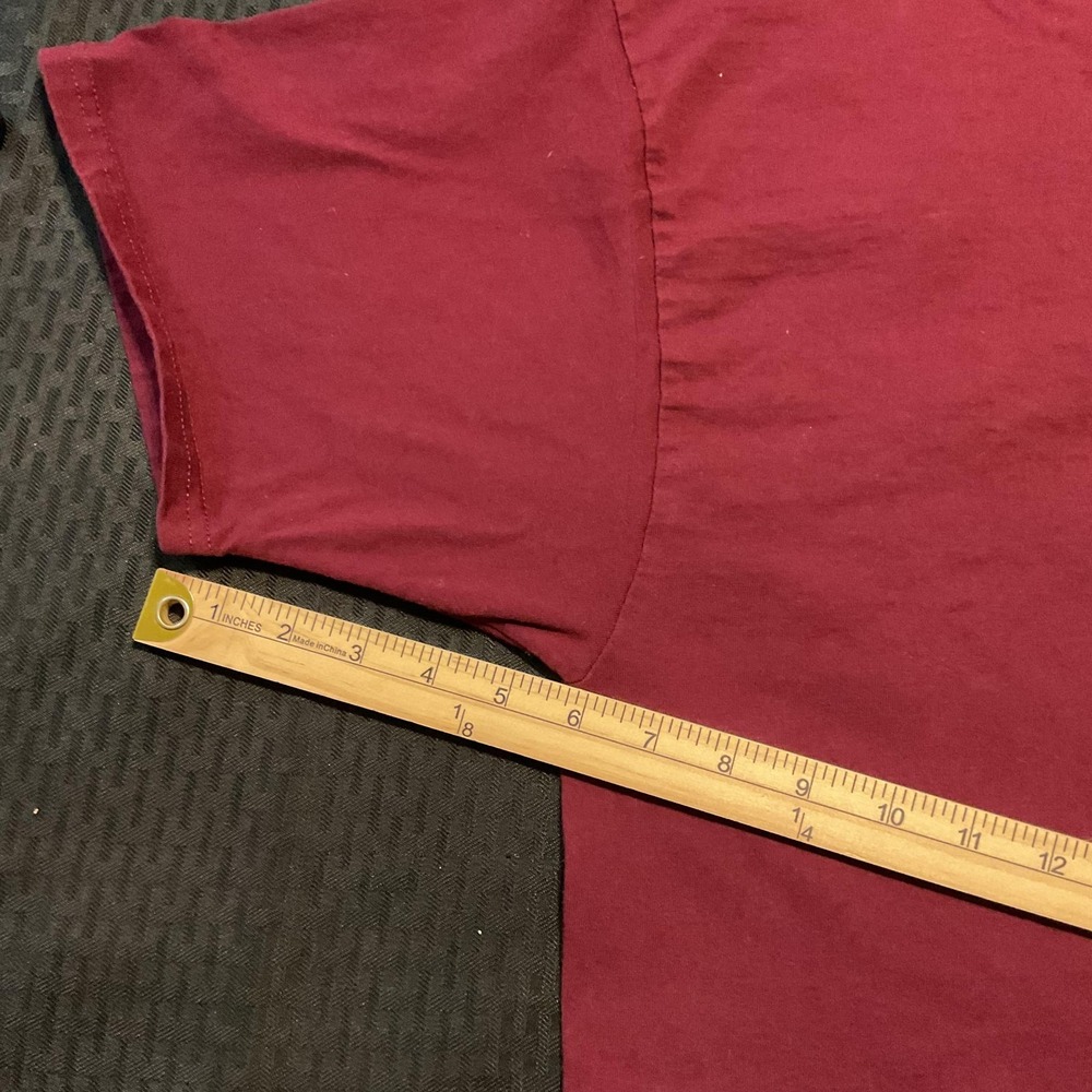 W.S. Dodge Smoke Oil Shirt Mens 2XL Burgundy Graphic Hanes Beefy-T Tee - Picture 7 of 8